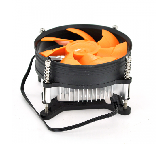 Кулер процессорный LGA 775/1156/1155/i3/i5 2200prm 220gr-Heatsink (up to I7 Cpu), 92-mm, 3-pin, orange 