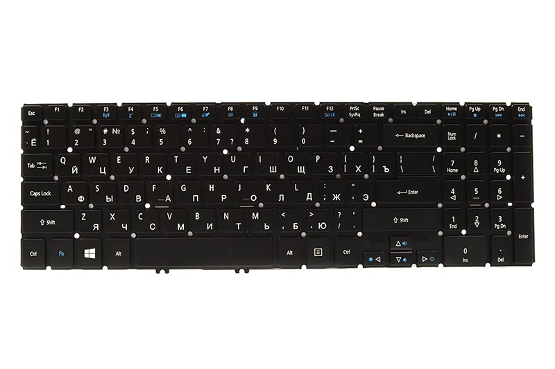 Клавиатура для ноутбука ACER Aspire V5-552, V5-573 подсветка клавиш, черный, без фрейма