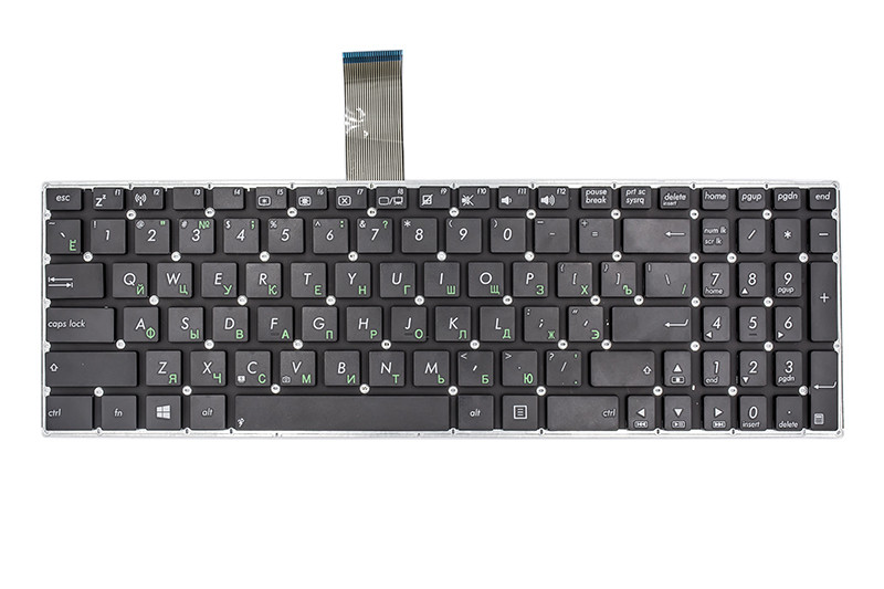 Клавиатура для ноутбука ASUS X501, X550 черный, без фрейма, с креплениями