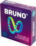 Презервативи якісні чоловічі ребристі з великими крапками Bruno Double Surprise 1 пачка 3 шт.