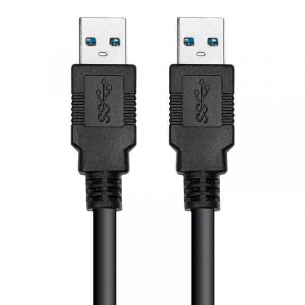 Кабель PowerPlant USB 3.0 AM – AM, 1.5м, черный