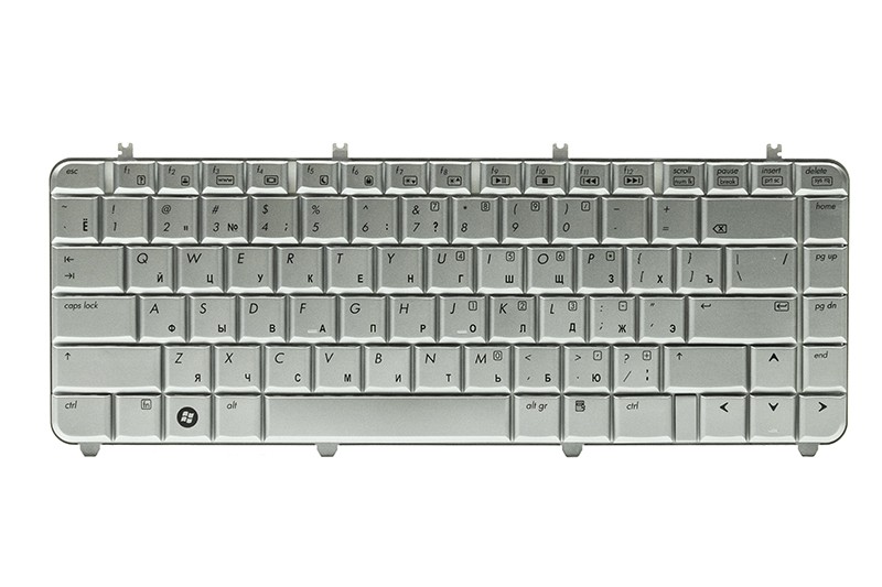 Клавиатура для ноутбука HP Pavilion DV5, DV5T, DV5-1000 серебристый, серебристый фрейм