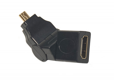 Переходник PowerPlant HDMI AF - micro HDMI AM, 360 градусов