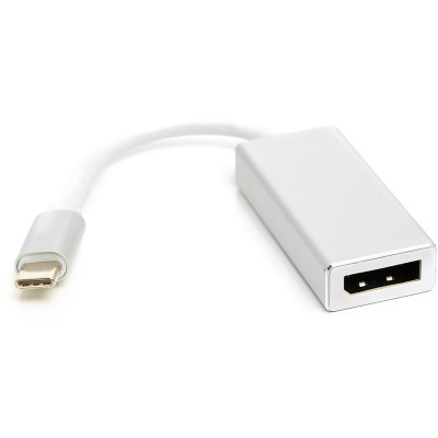 Переходник PowerPlant USB Type-C 3.1 Thunderbolt 3 (M) - DisplayPort (F), 4K, 0.15 м