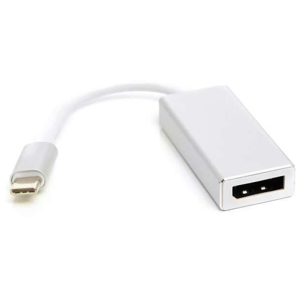 Переходник PowerPlant USB Type-C 3.1 Thunderbolt 3 (M) - DisplayPort (F), 4K, 0.15 м