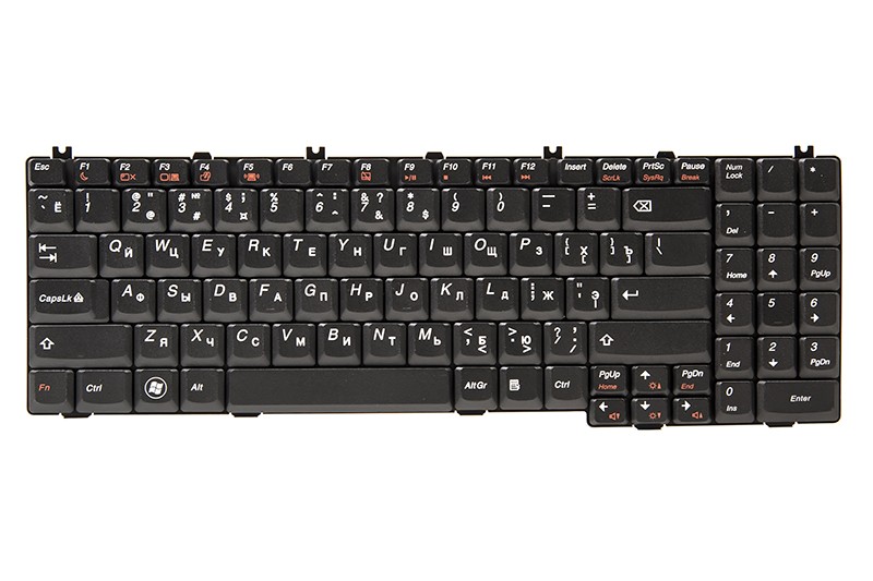 Клавиатура для ноутбука IBM/LENOVO IdeaPad G550, G555 черный, черный фрейм