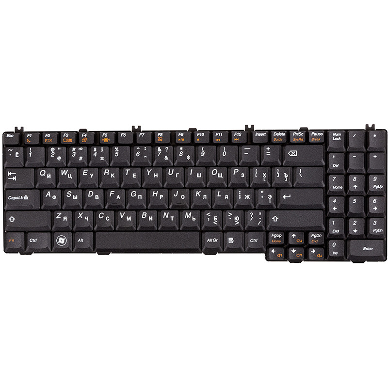 Клавиатура для ноутбука IBM/LENOVO IdeaPad G550, G555 черный, черный фрейм