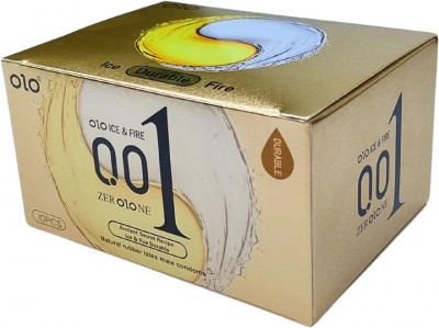 Презервативи OLO 0.01 Ice and Fire Ваніль з термоефектом 10 шт