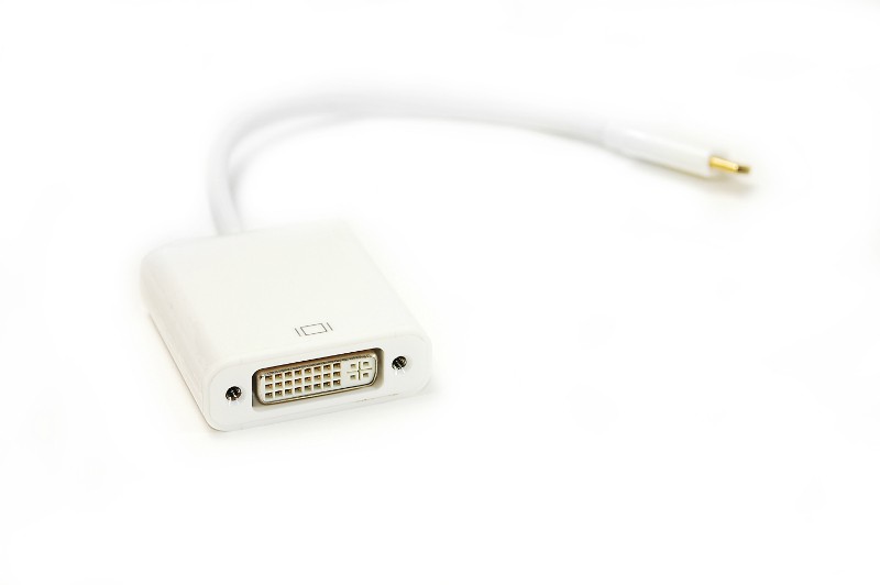 Кабель PowerPlant USB Type-C - DVI, 15cm
