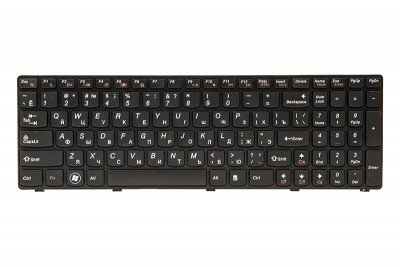 Клавиатура для ноутбука IBM/LENOVO G580, N580 черный, черный фрейм