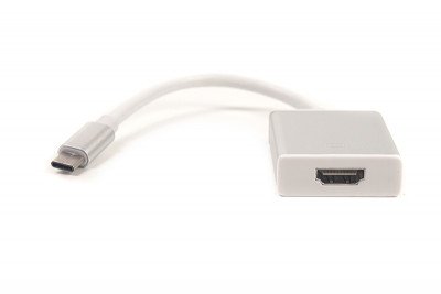 Кабель-переходник PowerPlant HDMI female - USB Type-C, 0.15м, Blister