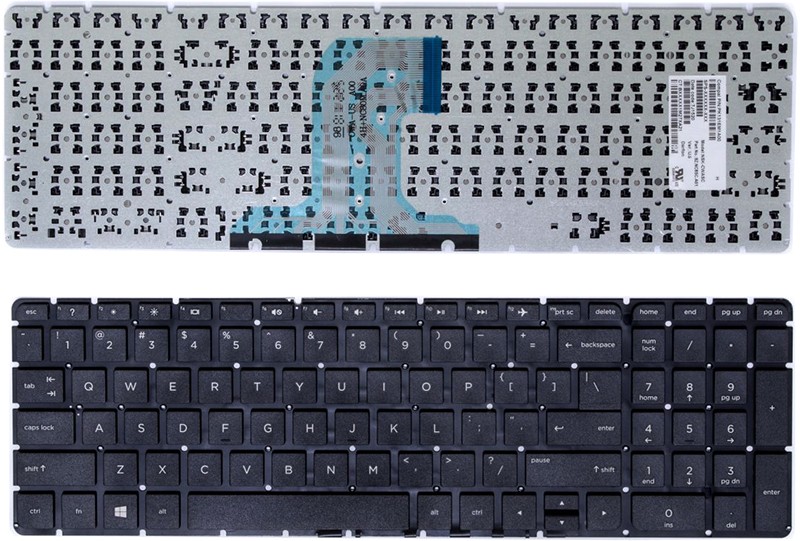 Клавиатура для ноутбука HP 250 G4, 255 G4, 256 G4 черный, черный фрейм