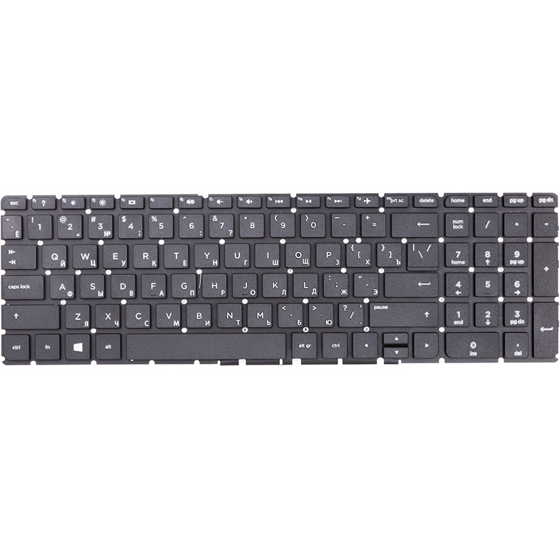 Клавиатура для ноутбука HP 250 G4, 255 G4, 256 G4 черный, черный фрейм