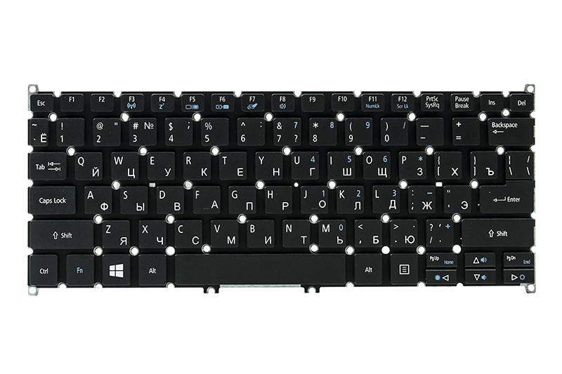 Клавиатура для ноутбука ACER Aspire E3-111, V5-122 черный, без фрейма