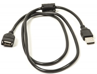 Кабель PowerPlant USB 2.0 AF – AM, 1.0 м, One ferrite