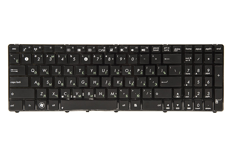 Клавиатура для ноутбука ASUS K50, K50A, K50I черный, черный фрейм