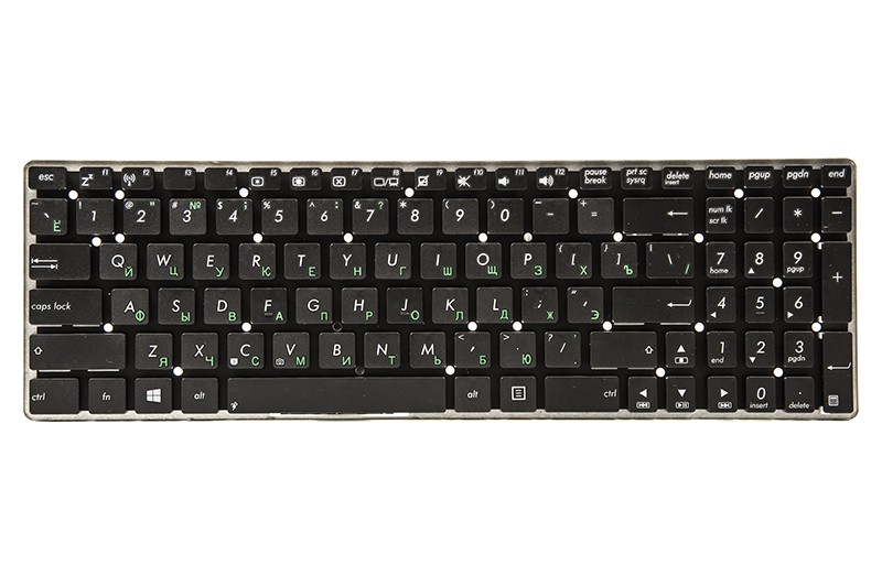 Клавиатура для ноутбука ASUS K55, K75A, K75VD черный, без фрейма