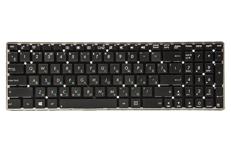 Клавиатура для ноутбука ASUS K55, K75A, K75VD черный, без фрейма