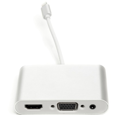Переходник PowerPlant Lightning (M) - HDMI, VGA, 3.5 мм (F)