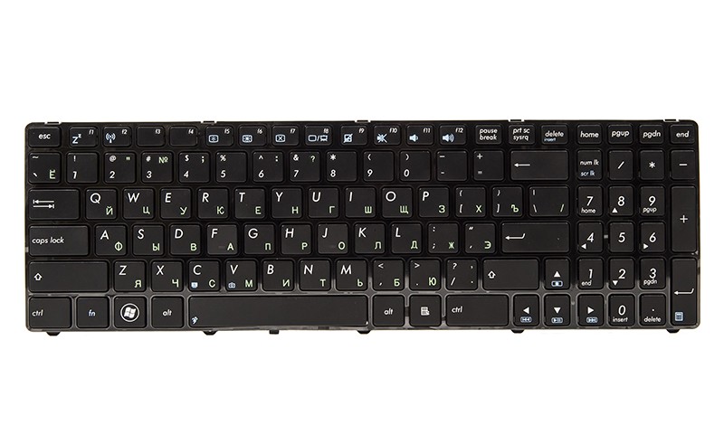 Клавиатура для ноутбука ASUS K52, K52J, K52JK черный, черный фрейм