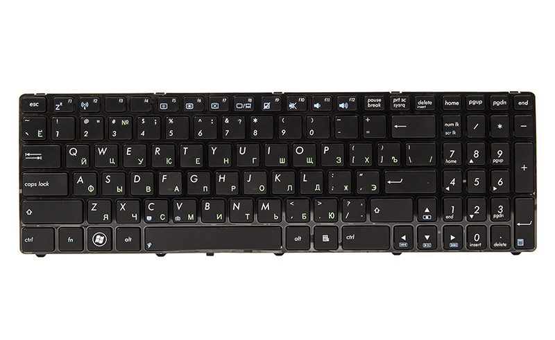 Клавиатура для ноутбука ASUS K52, K52J, K52JK черный, черный фрейм