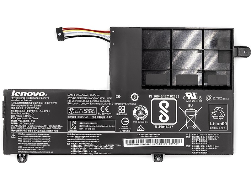 Аккумулятор для ноутбуков LENOVO Ideapad 300S (L14M2P21) 7.4V 30Wh (original)