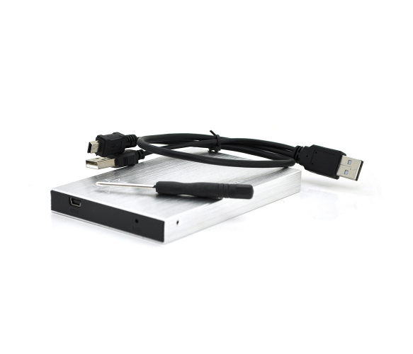Карман ShuoLe U25E30, 2,5"алюминиевый корпус,интерфейс USB2.0 SATA, silver