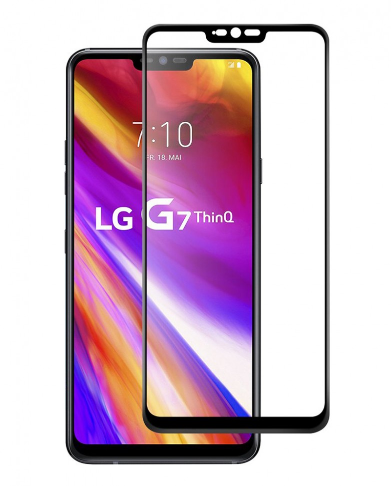 Защитное стекло Full screen PowerPlant для LG G7 ThinQ, Black