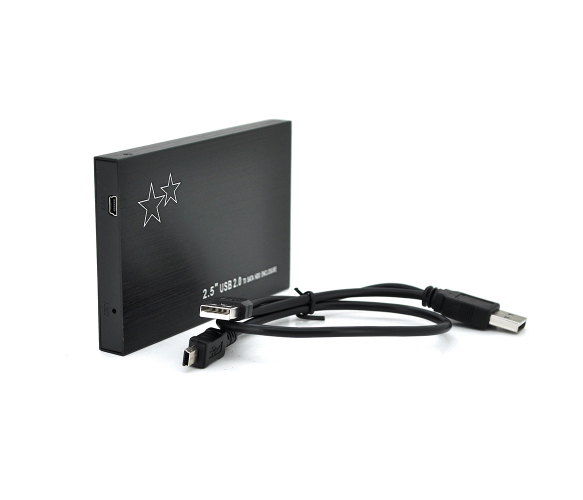 Карман ShuoLe U25E30, 2,5"алюминиевый корпус,интерфейс USB2.0 SATA, black