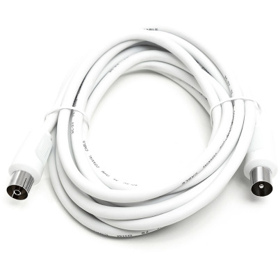 Кабель коаксиальный PowerPlant AV 75 Ом, 3 м, белый