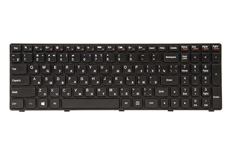 Клавиатура для ноутбука IBM/LENOVO IdeaPad G500, G505 черный, черный фрейм