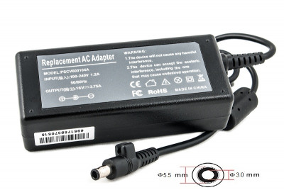 Блок питания для ноутбуков PowerPlant SAMSUNG 220V, 16V 60W 3.75A (5.5*3.0)