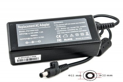 Блок питания для ноутбуков PowerPlant SAMSUNG 220V, 16V 60W 3.75A (5.5*3.0)