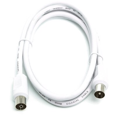 Кабель коаксиальный PowerPlant AV 75 Ом, 1.5 м, белый