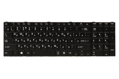 Клавиатура для ноутбука TOSHIBA Satellite C850, C870 черный, черный фрейм