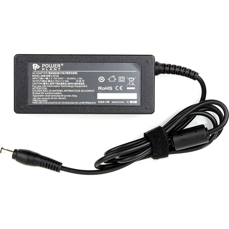 Блок питания для ноутбуков PowerPlant SAMSUNG 220V, 19V 60W 3.16A (5.5*3.0)