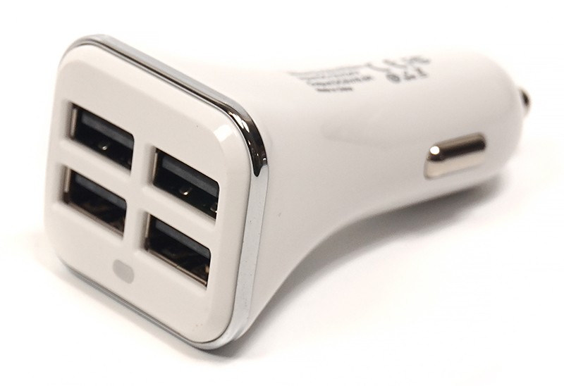Автомобильное зарядное устройство 4xUSB: 12V-24V, 6.8A
