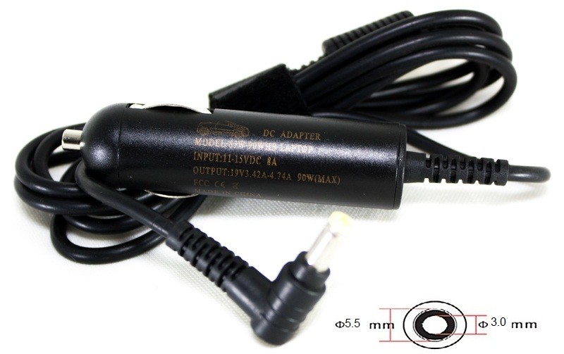 Блок питания для ноутбуков PowerPlant SAMSUNG 12V, 19V 90W 4.74A (5.5*3.0) - автомобильный