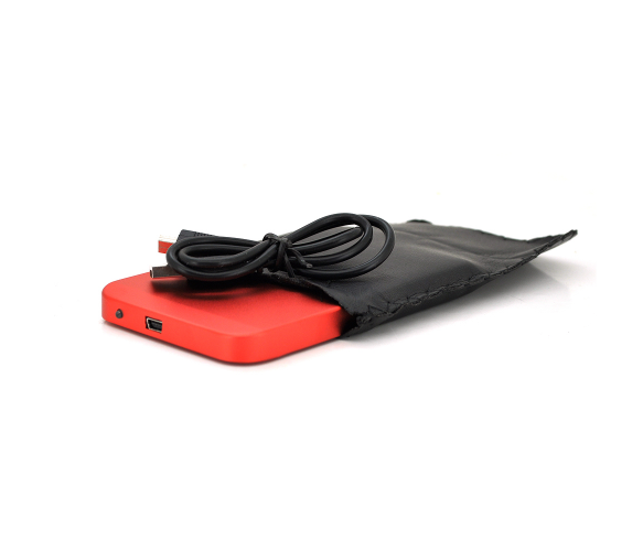 Карман 2,5"корпус металл ,интерфейс USB2.0/ SATA, Red