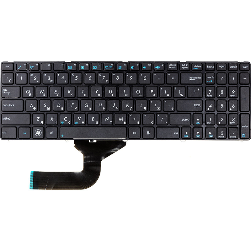 Клавиатура для ноутбука ASUS A52, K52, X54 (K52 version) белый, белый фрейм