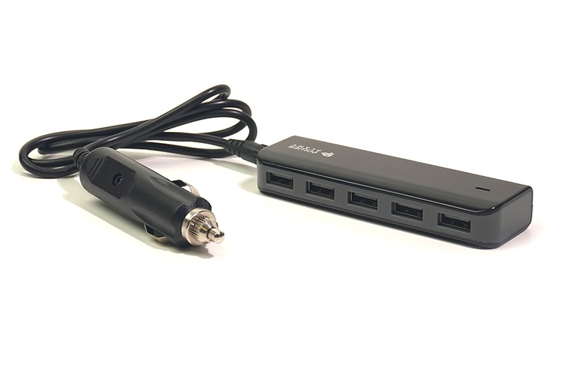 Автомобильное зарядное устройство PowerPlant UB-860 5xUSB: 12-24V, 7.2A
