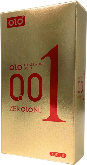 Презервативи OLO 0.01 з точками ребристі 10 шт