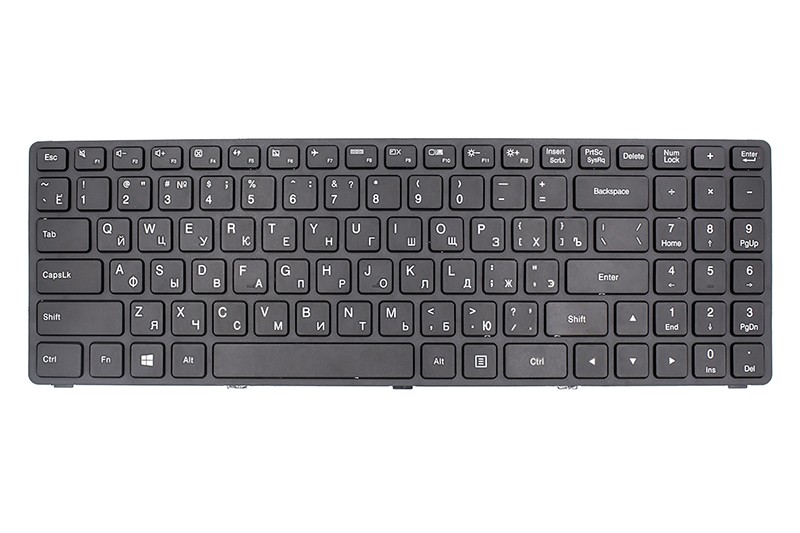 Клавиатура для ноутбука IBM/LENOVO IdeaPad 100-15IBD черный, черный фрейм
