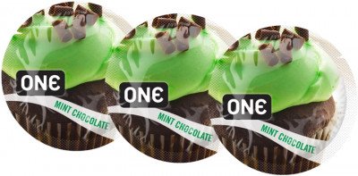 Презервативи One Flavor Waves Шоколад та м'ята Зелені 3 шт