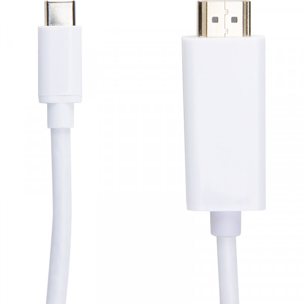 Видео кабель PowerPlant HDMI male - USB Type-C, 1.8м