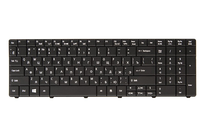 Клавиатура для ноутбука ACER Aspire E1-521, TravelMate 5335 черный, черный фрейм