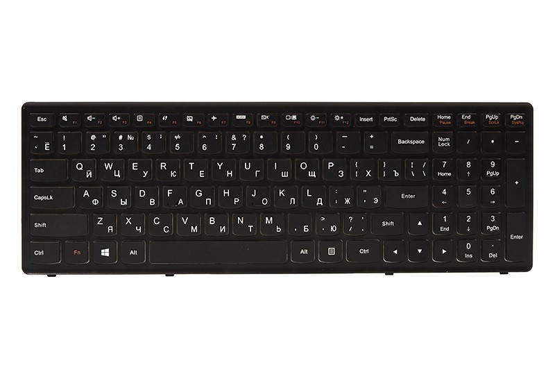 Клавиатура для ноутбука IBM/LENOVO IdeaPad Flex 15, G500s черный, черный фрейм