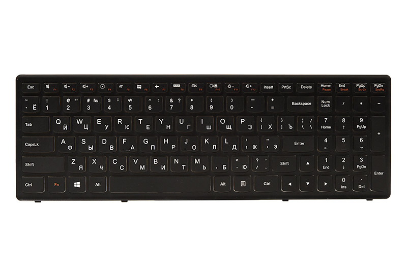 Клавиатура для ноутбука IBM/LENOVO IdeaPad Flex 15, G500s черный, черный фрейм
