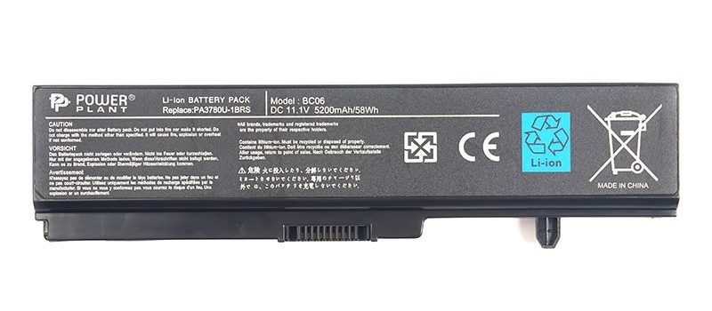Аккумулятор PowerPlant для ноутбуков TOSHIBA Satellite T130 (PA3780U-1BRS, TA3780LH) 11.1V 5200mAh