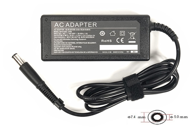 Блок питания для ноутбуков PowerPlant HP 220V, 19.5V 65W 3.33A (7.4*5.0)